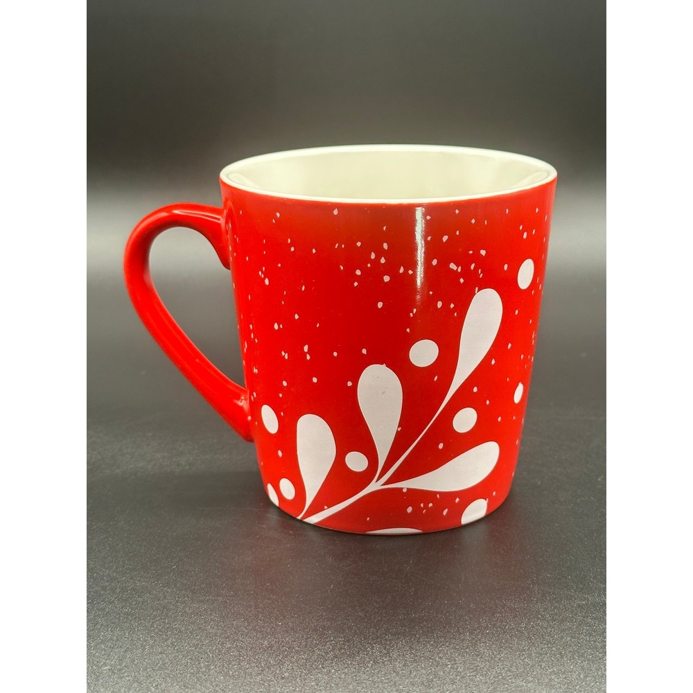 Starbucks 2020 Holiday Red Coffee Mug 18oz White Swirls Snowflakes Ceramic Cup - Picture 3 of 9